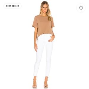 Paige Hoxton High Rise Ankle Skinny White Jeans